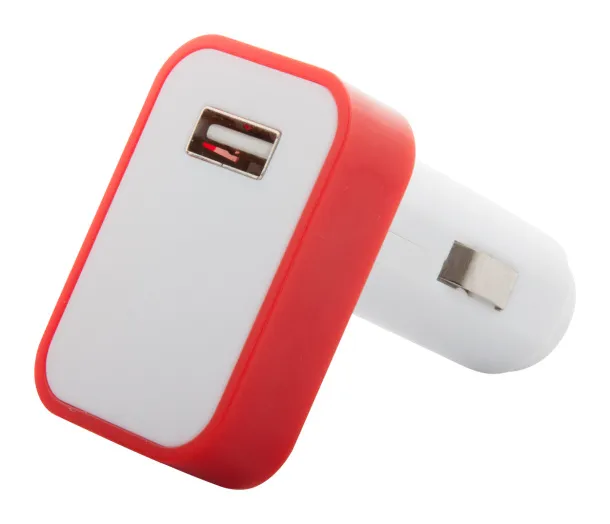 Waze USB car charger Red White