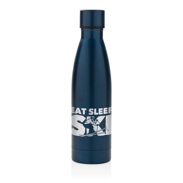  RCS Recycled stainless steel solid vacuum bottle - XD Collection blue 