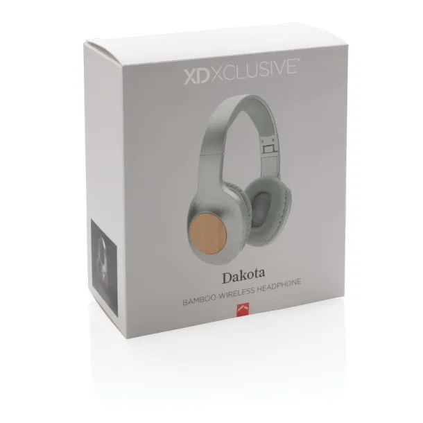  Dakota bamboo wireless headphone - XD Xclusive Grey 429