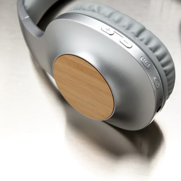  Dakota bamboo wireless headphone - XD Xclusive Grey 429