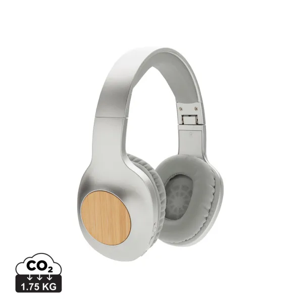  Dakota bamboo wireless headphone - XD Xclusive Grey 429