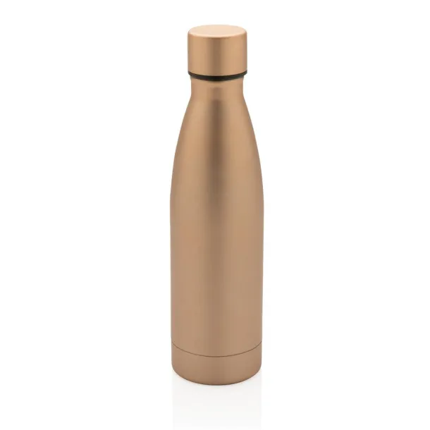  RCS Recycled stainless steel solid vacuum bottle - XD Collection brown 