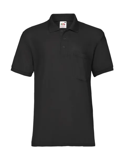  Pocket Polo - Fruit of the Loom Black