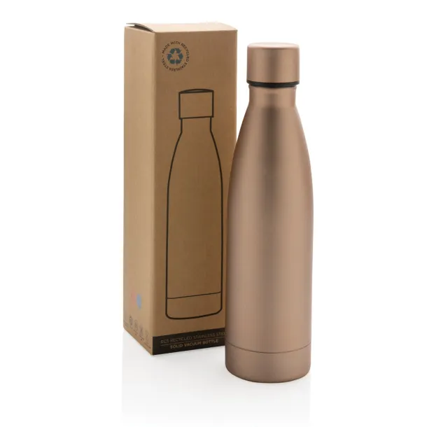  Izdržljiva termos boca od RCS recikliranog nehrđajućeg čelika, 500 ml - XD Collection brown 