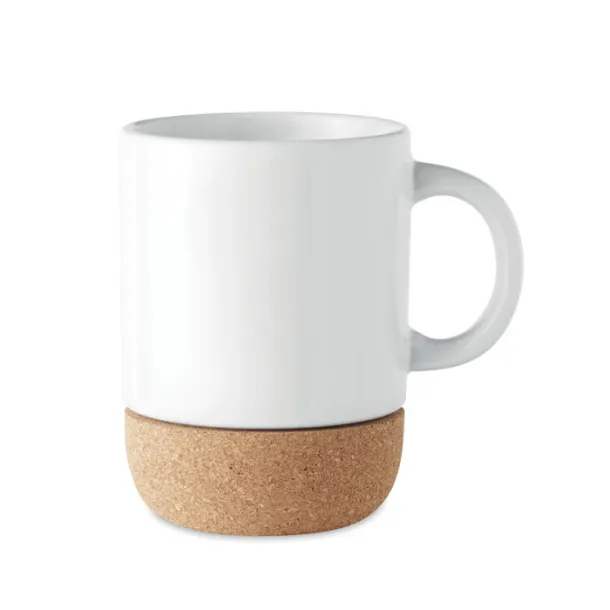 SUBCORK Sublimation mug with cork base White