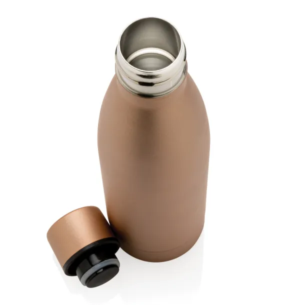  RCS Recycled stainless steel solid vacuum bottle - XD Collection brown 