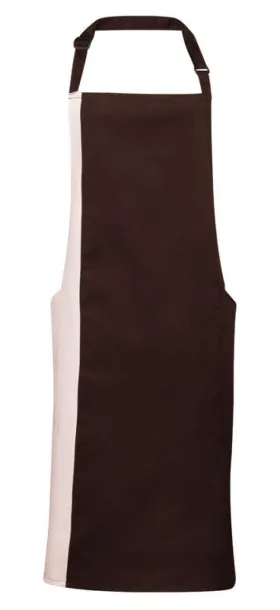  'COLOURS COLLECTION’ CONTRAST BIB APRON - Premier Brown Natural