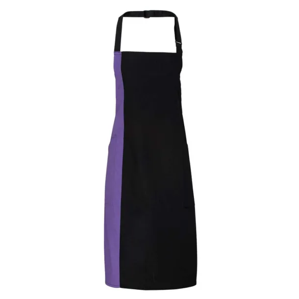  'COLOURS COLLECTION’ CONTRAST BIB APRON - Premier Black Ljubičasta