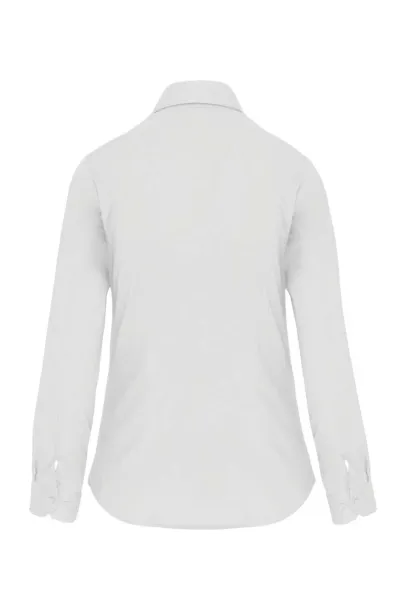  LADIES' LONG-SLEEVED STRETCH SHIRT - Kariban White