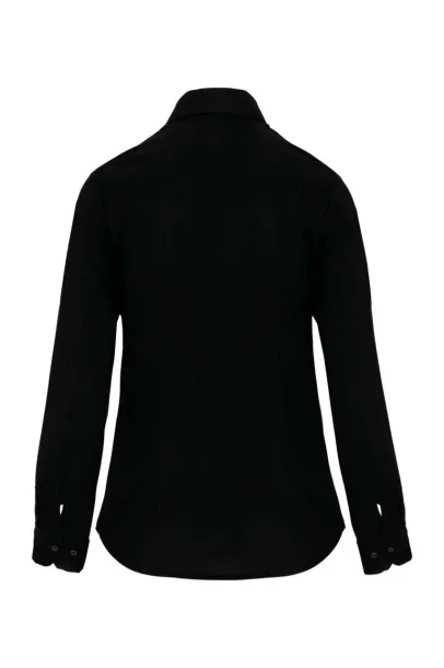  LADIES' LONG-SLEEVED STRETCH SHIRT - Kariban Black