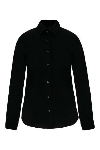  LADIES' LONG-SLEEVED STRETCH SHIRT - Kariban Black