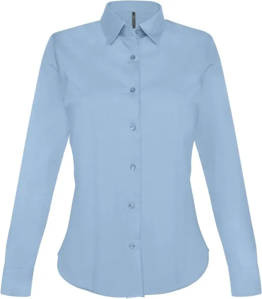  LADIES' LONG-SLEEVED STRETCH SHIRT - Kariban Light Blue