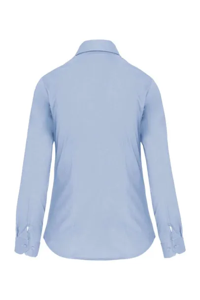  LADIES' LONG-SLEEVED STRETCH SHIRT - Kariban Light Blue