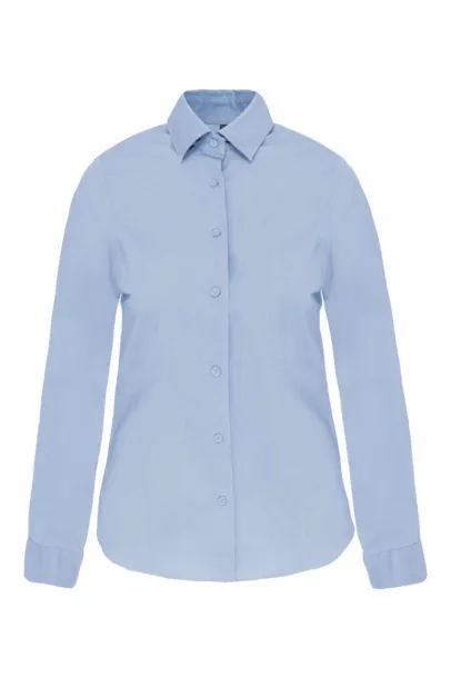  LADIES' LONG-SLEEVED STRETCH SHIRT - Kariban Light Blue