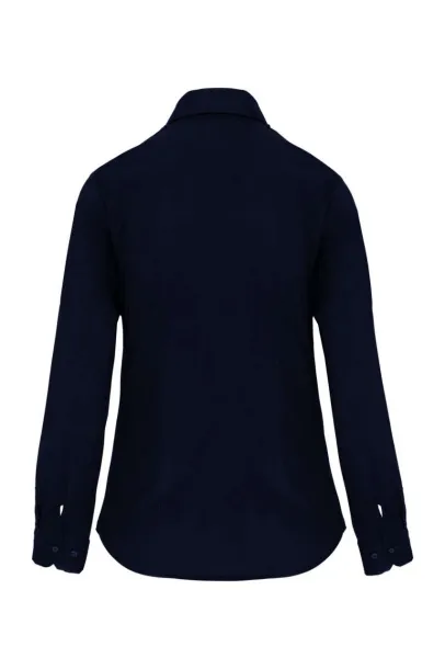  LADIES' LONG-SLEEVED STRETCH SHIRT - Kariban Navy