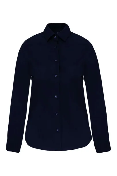  LADIES' LONG-SLEEVED STRETCH SHIRT - Kariban Navy