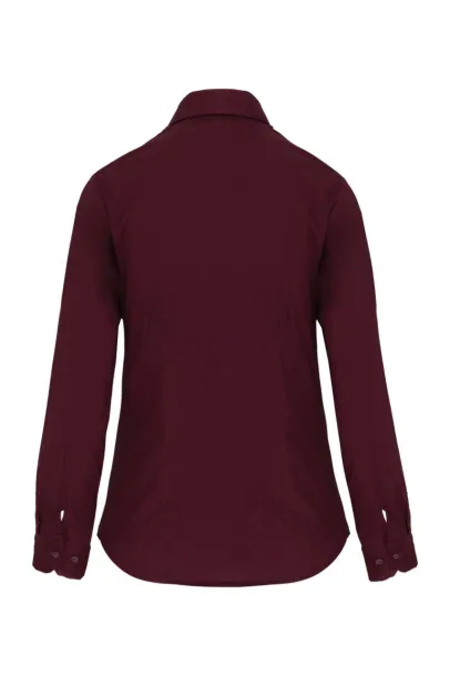  LADIES' LONG-SLEEVED STRETCH SHIRT - Kariban Wine