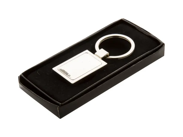 Rectangle keyring Silver