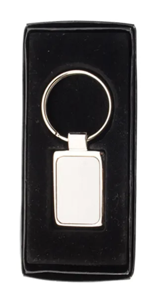 Rectangle keyring Silver