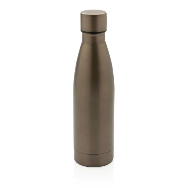  RCS Recycled stainless steel solid vacuum bottle - XD Collection brown 