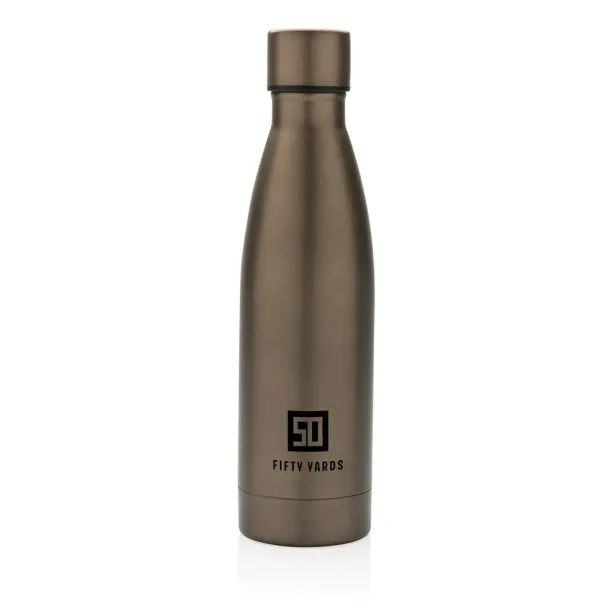  RCS Recycled stainless steel solid vacuum bottle - XD Collection brown 