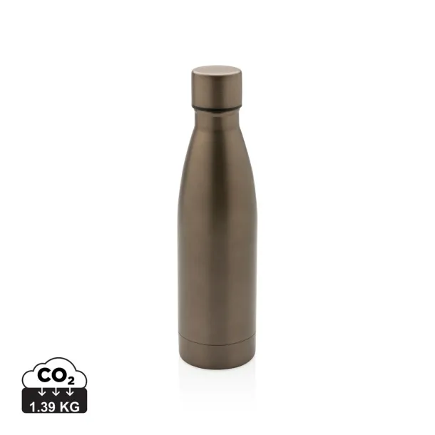  RCS Recycled stainless steel solid vacuum bottle - XD Collection brown 