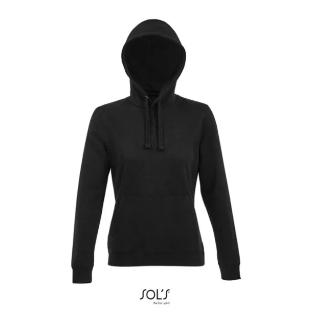  SOL'S SPENCER WOMEN - HOODED SWEATSHIRT - SOL'S Black