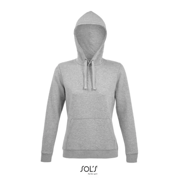  SOL'S SPENCER WOMEN - HOODED SWEATSHIRT - SOL'S Grey Melange