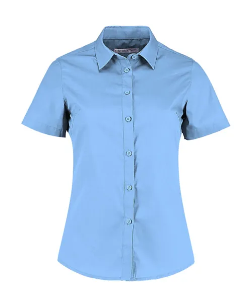  Women's Tailored Fit Poplin Shirt SSL - Kustom Kit Svijelo plava