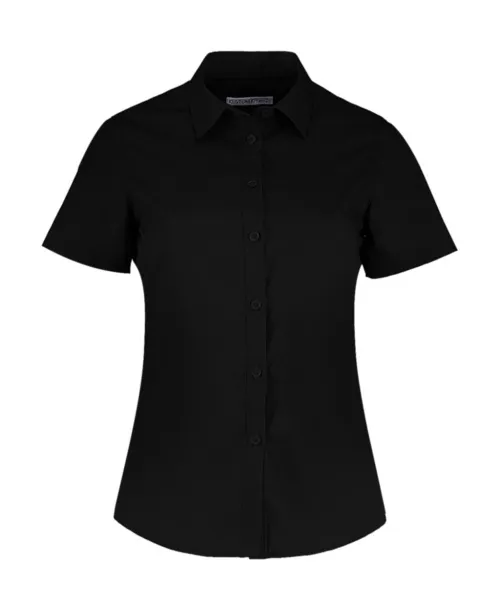  Women's Tailored Fit Poplin Shirt SSL - Kustom Kit Black