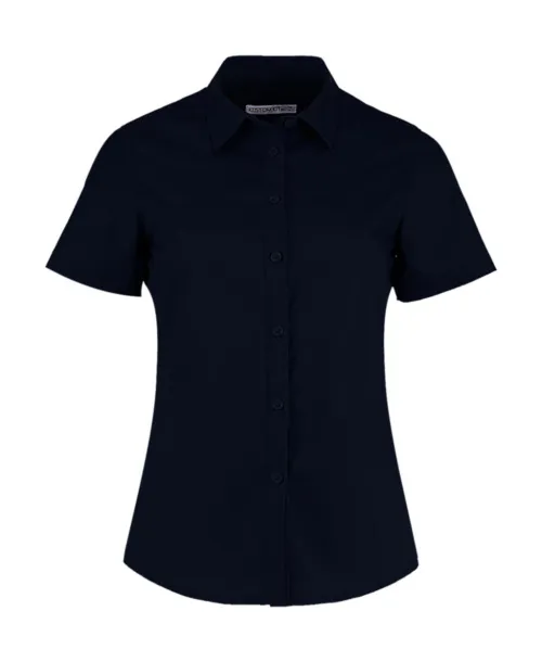  Women's Tailored Fit Poplin Shirt SSL - Kustom Kit Dark Navy