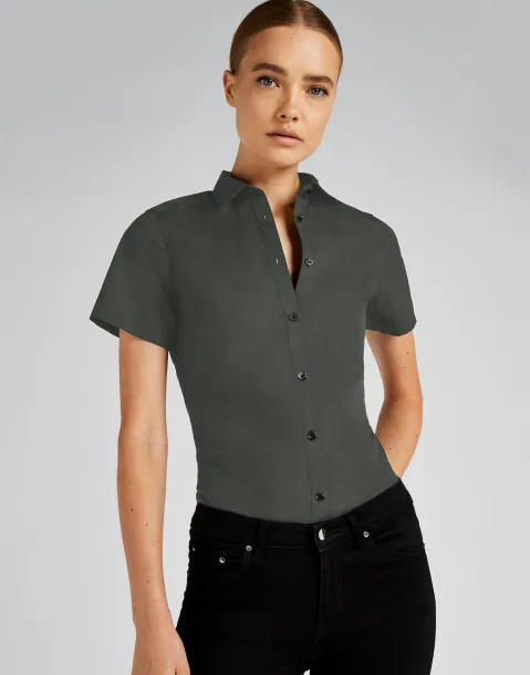  Women's Tailored Fit Poplin Shirt SSL - Kustom Kit