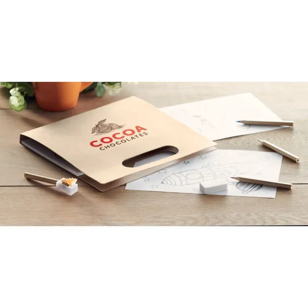 FOLDER2 GO Colouring set with 6 pencils Beige