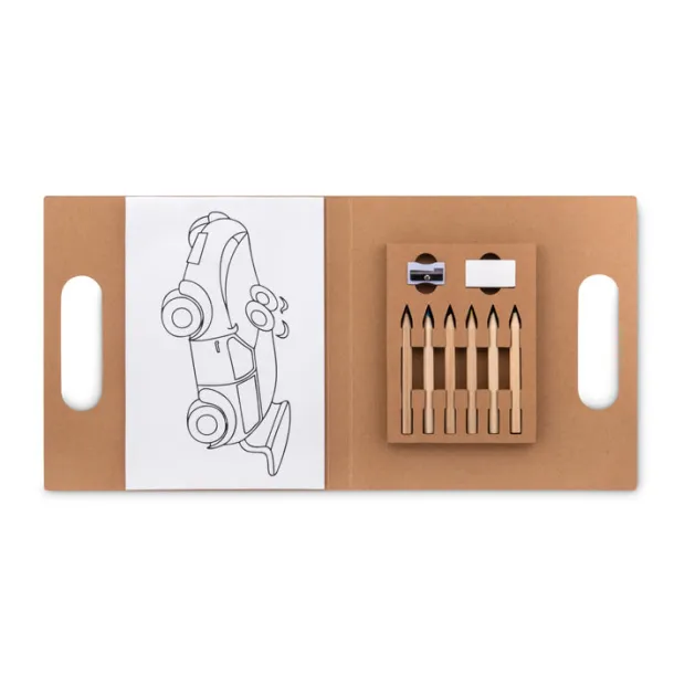 FOLDER2 GO Colouring set with 6 pencils Beige