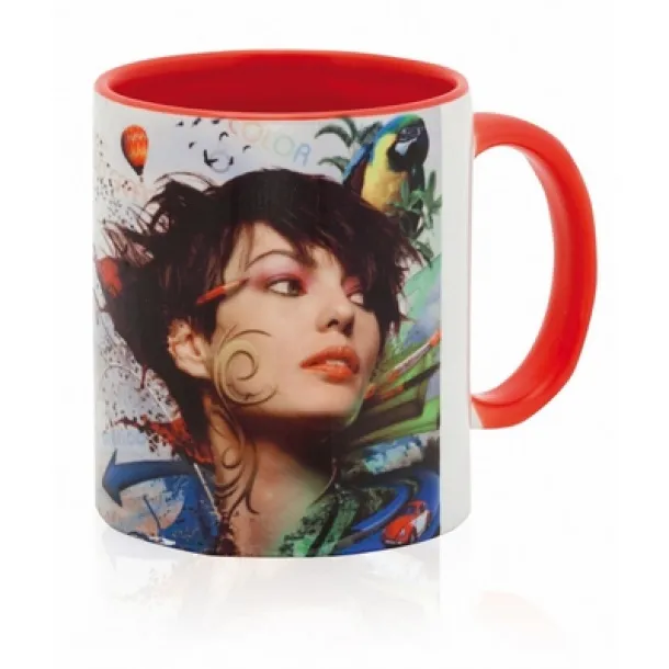  Ceramic mug 350 ml red