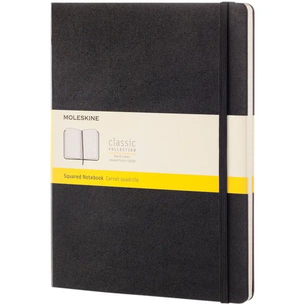 Moleskine Classic XL hard cover notebook - squared - Moleskine Crna