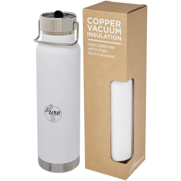 Thor 750 ml copper vacuum insulated sport bottle - Unbranded White