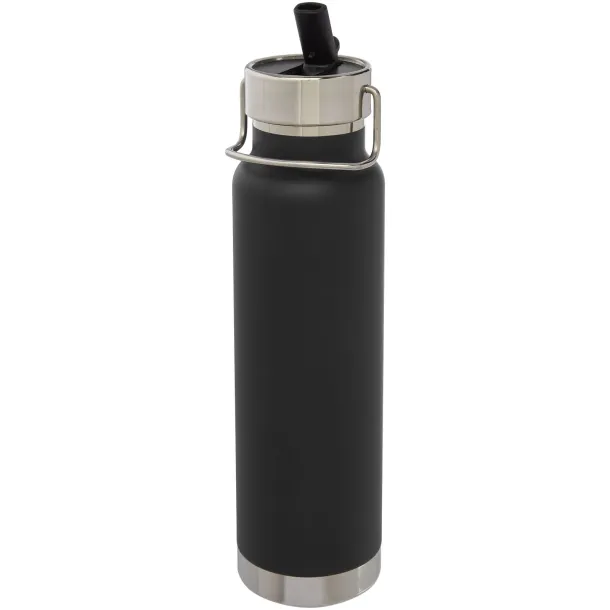 Thor 750 ml copper vacuum insulated sport bottle Solid black