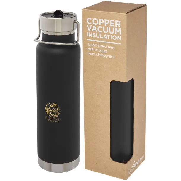 Thor 750 ml copper vacuum insulated sport bottle - Unbranded Solid black