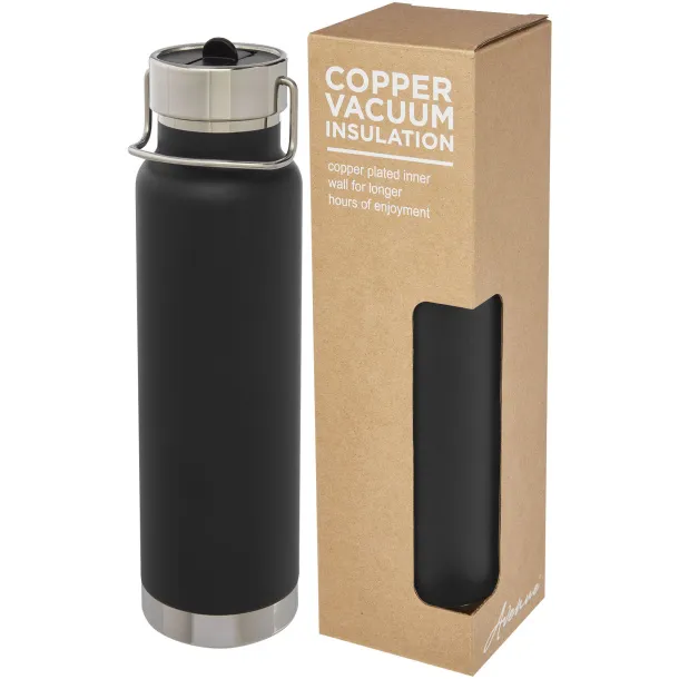 Thor 750 ml copper vacuum insulated sport bottle Solid black