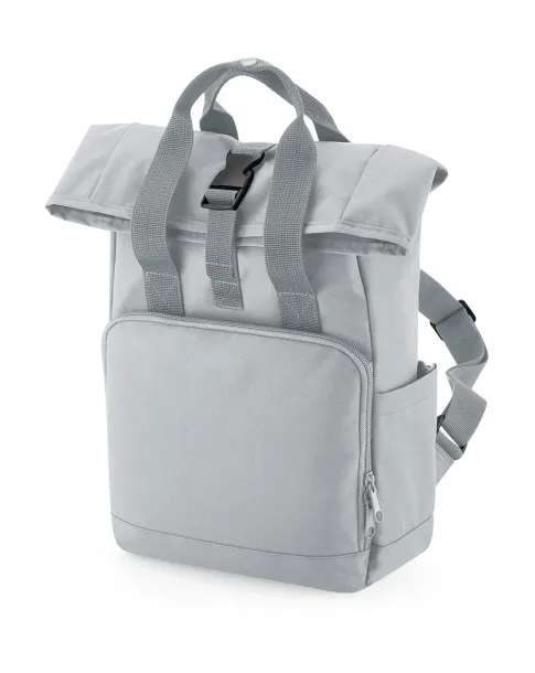  Recycled Mini Twin Handle Roll-Top Backpack - Bagbase Light Grey