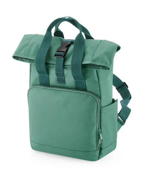  Recycled Mini Twin Handle Roll-Top Backpack - Bagbase Sage Green