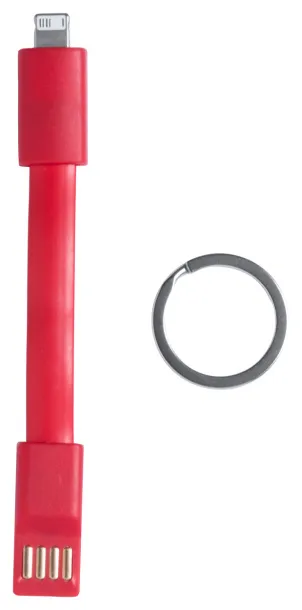 Holnier keyring USB charger cable Red