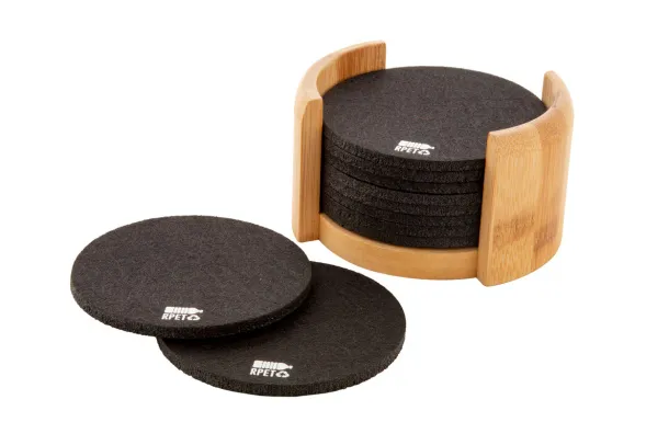 Chiang RPET coaster set Black Natural