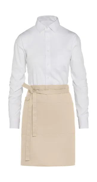  BRUSSELS Short Bistro Apron with Pocket - SG Accessories - BISTRO Natural