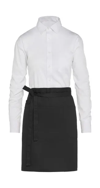  BRUSSELS Short Bistro Apron with Pocket - SG Accessories - BISTRO Black