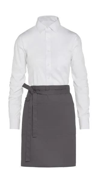  BRUSSELS Short Bistro Apron with Pocket - SG Accessories - BISTRO Siva