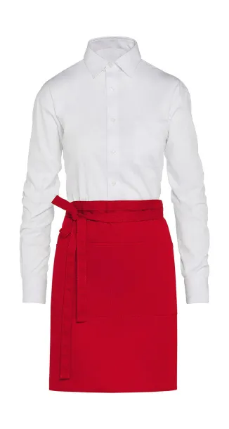  BRUSSELS Short Bistro Apron with Pocket - SG Accessories - BISTRO Crvena
