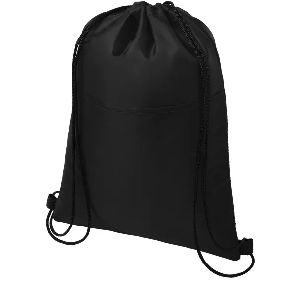 Oriole 12-can drawstring cooler bag Solid black