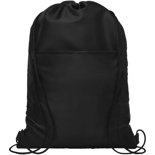 Oriole 12-can drawstring cooler bag Solid black